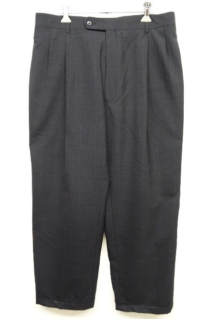 画像: UNKNOWN ツープリーツ トラウザーズ スラックス チャコールベース/チェック柄 (VINTAGE) 「Bottoms」 入荷しました。
