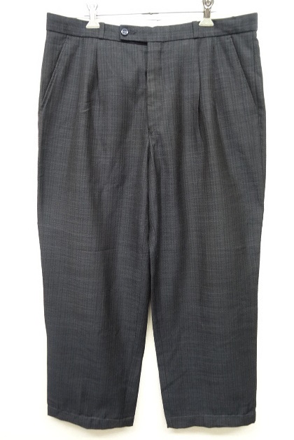 画像: UNKNOWN ツープリーツ トラウザーズ スラックス チャコールベース/チェック柄 (VINTAGE) 「Bottoms」 入荷しました。
