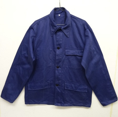 画像: ユーロワーク コットン ワークジャケット カバーオール ネイビー (VINTAGE) 「Jacket」 入荷しました。
