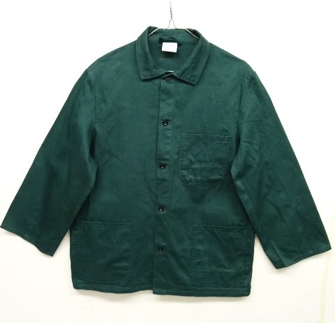 画像: ユーロワーク HBT ワークジャケット カバーオール グリーン (VINTAGE) 「Jacket」 入荷しました。