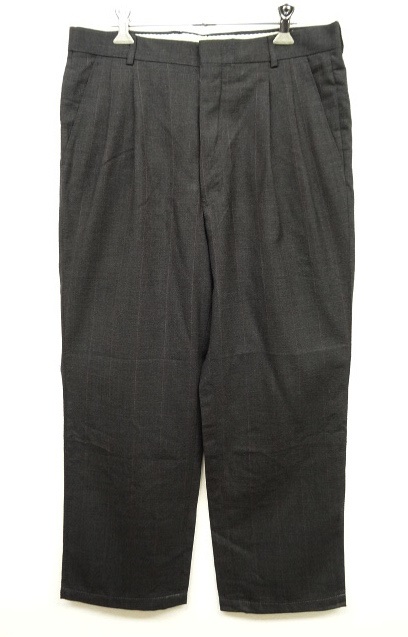画像: UNKNOWN ツープリーツ トラウザーズ スラックス チャコールベース/チェック柄 (VINTAGE) 「Bottoms」 入荷しました。