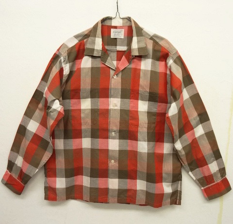 画像: 60'S TOWNCRAFT "GALEY & LORD" 長袖 オープンカラーシャツ チェック柄 (VINTAGE) 「L/S Shirt」 入荷しました。