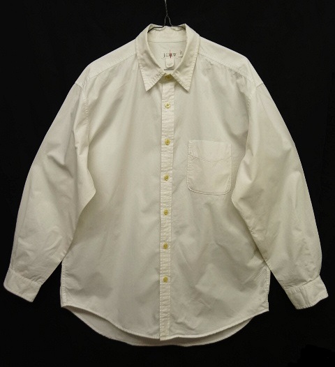 画像: 90'S J.CREW 旧タグ コットン 長袖 レギュラーカラーシャツ ホワイト (VINTAGE) 「L/S Shirt」 入荷しました。