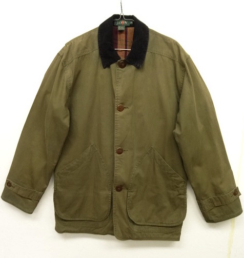 画像: 90'S J.CREW 旧タグ 襟コーデュロイ 裏地付き バーンジャケット (VINTAGE) 「Jacket」 入荷しました。