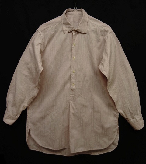 画像: 70'S UNKNOWN マチ付き グランパシャツ ドビーストライプ (VINTAGE) 「L/S Shirt」 入荷しました。