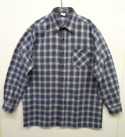 画像: 80'S UNKNOWN ユーロワーク フランネル ビッグシャツ チェック柄 (DEADSTOCK) 「L/S Shirt」 入荷しました。