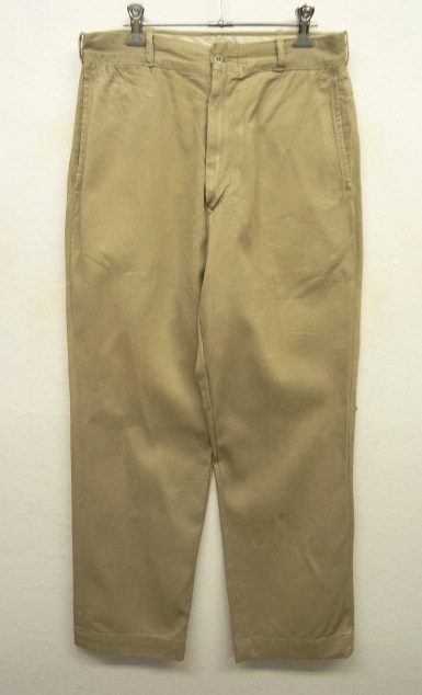 画像: 60'S アメリカ軍 US ARMY コットン100% チノパンツ TALON製ジップ (VINTAGE) 「Bottoms」 入荷しました。