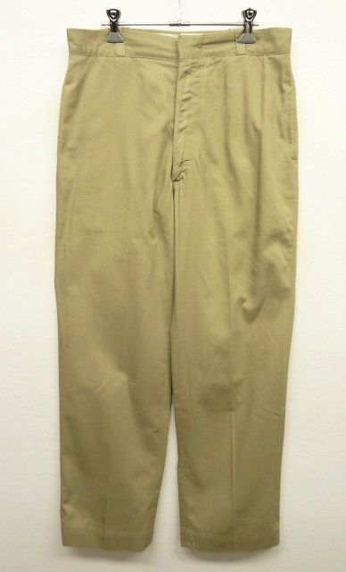 画像: 70'S アメリカ軍 US ARMY コットン＋ポリ チノパンツ SCOVILL製アルミジップ (VINTAGE) 「Bottoms」 入荷しました。