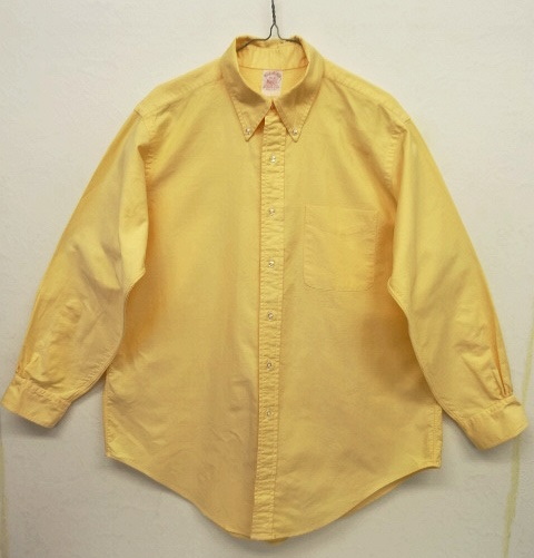 画像: 80'S BROOKS BROTHERS "ALL COTTON" オックスフォード BDシャツ イエロー USA製 (VINTAGE) 「L/S Shirt」 入荷しました。