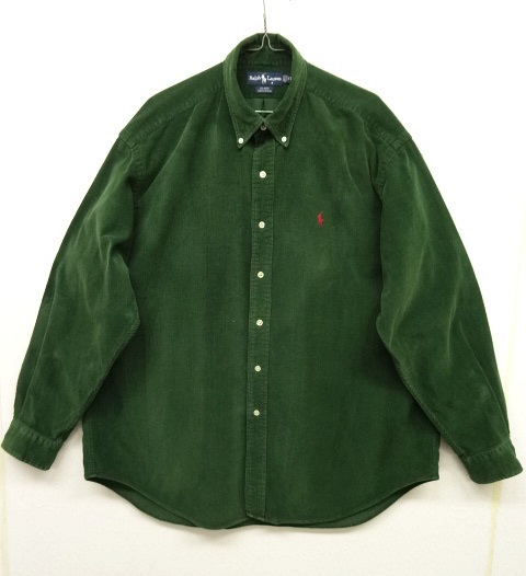 画像: 90'S RALPH LAUREN "BLAIRE" コーデュロイ BDシャツ GREEN (VINTAGE) 「L/S Shirt」 入荷しました。