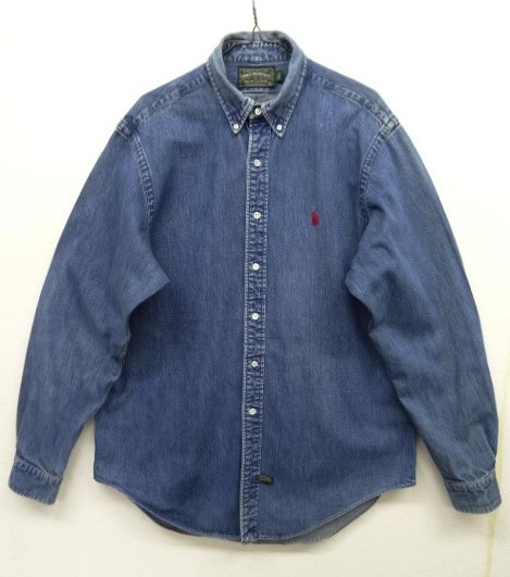 画像: 90'S POLO COUNTRY デニム BDシャツ インディゴ (VINTAGE) 「L/S Shirt」 入荷しました。