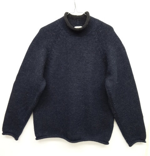 画像: 90'S J.CREW ウール ロールネックセーター NAVY/CHARCOAL (VINTAGE) 「Knit」 入荷しました。