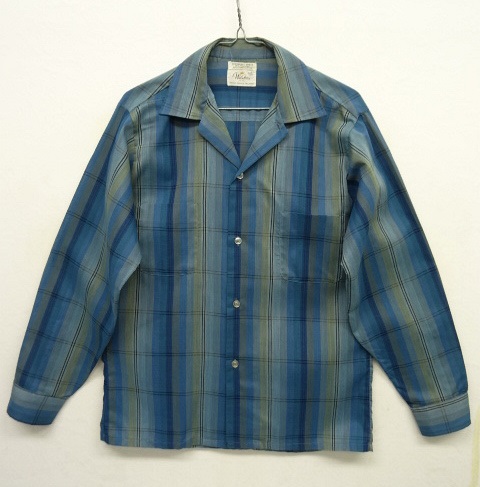 画像: 60'S WILSHIRE 長袖 オープンカラーシャツ チェック柄 (VINTAGE) 「L/S Shirt」 入荷しました。