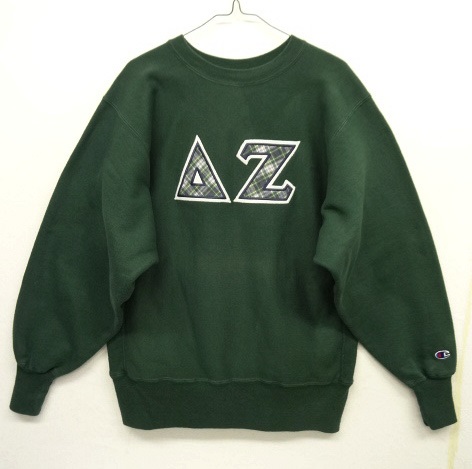 画像: 90'S CHAMPION 刺繍タグ アップリケ リバースウィーブ グリーン USA製 (VINTAGE) 「Sweat Shirt」 入荷しました。