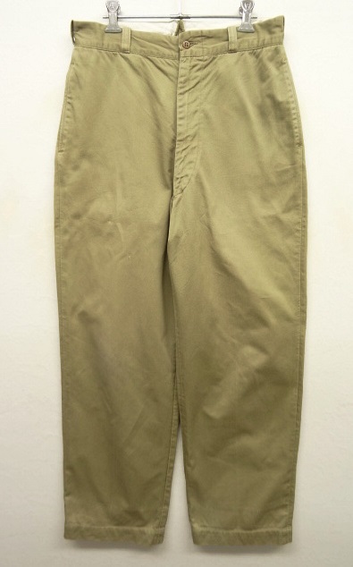 画像: 60'S アメリカ軍 US ARMY コットン100% チノパンツ PRENTICE製ジップ (VINTAGE) 「Bottoms」 入荷しました。