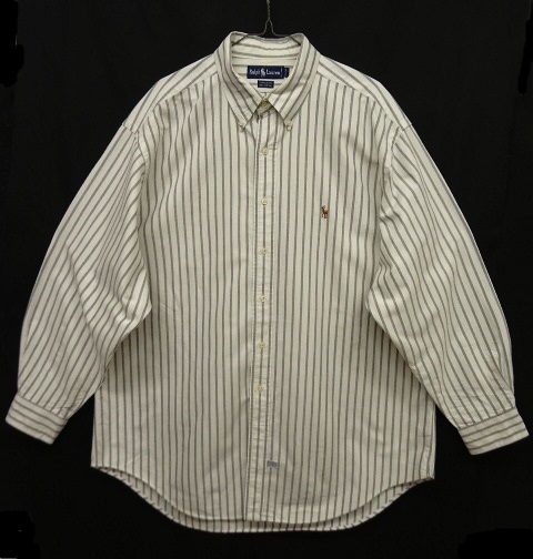 画像: 90'S RALPH LAUREN "YARMOUTH" オックスフォード 長袖 BDシャツ ストライプ柄 (VINTAGE) 「L/S Shirt」 入荷しました。