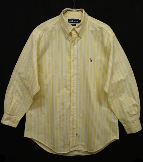 画像: 90'S RALPH LAUREN "YARMOUTH" オックスフォード 長袖 BDシャツ ストライプ柄 (VINTAGE) 「L/S Shirt」 入荷しました。