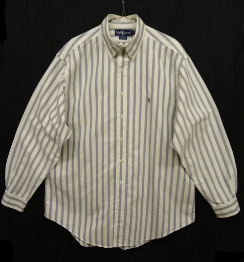 画像: 90'S RALPH LAUREN "YARMOUTH" オックスフォード 長袖 BDシャツ ストライプ柄 (VINTAGE) 「L/S Shirt」 入荷しました。