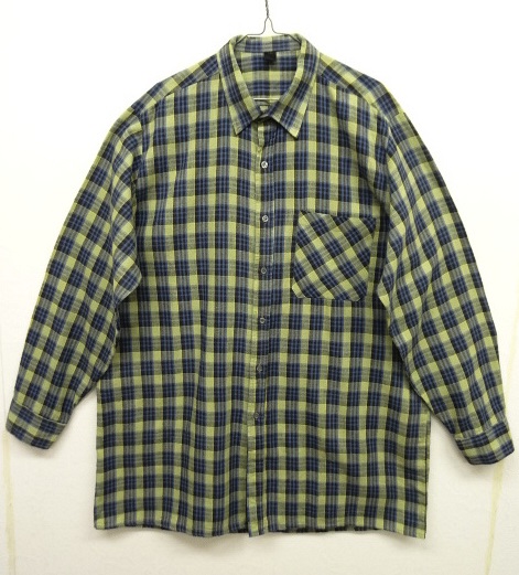 画像: 80'S UNKNOWN ユーロワーク コットン ビッグシャツ チェック柄 (DEADSTOCK) 「L/S Shirt」 入荷しました。