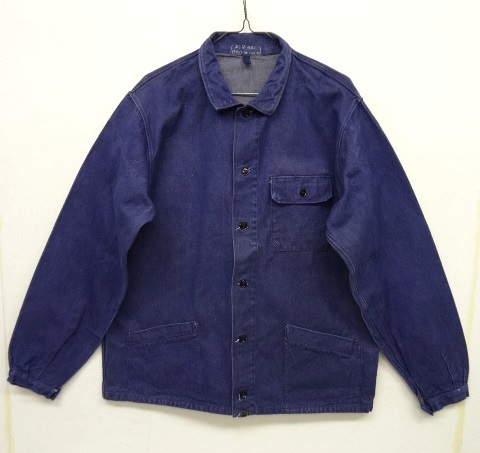 画像: フレンチチャイナ 耳付きデニム ワークジャケット カバーオール INDIGO (VINTAGE) 「Jacket」 入荷しました。