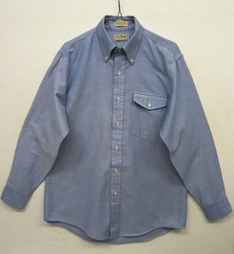 画像: 80'S LL Bean 長袖 ボタンダウンシャツ ブルー USA製 (VINTAGE) 「L/S Shirt」 入荷しました。