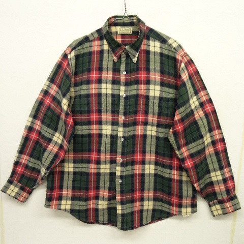画像: 80'S LL Bean 長袖 ボタンダウンシャツ チェック柄 USA製 (VINTAGE) 「L/S Shirt」 入荷しました。