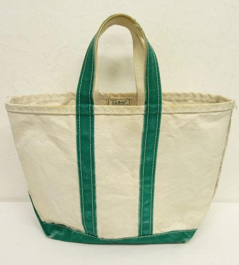 画像: 80'S LL Bean 2色タグ 耳付き キャンバス トートバッグ グリーン/ホワイト USA製 (VINTAGE) 「Bag」 入荷しました。