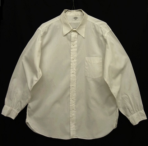 画像: 60'S ARROW コットン100% マチ付き 長袖 ドレスシャツ ホワイト USA製 (VINTAGE) 「L/S Shirt」 入荷しました。