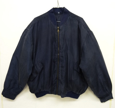 画像: UNKNOWN シルクブルゾン ドリズラージャケット NAVY (USED) 「Jacket」 入荷しました。