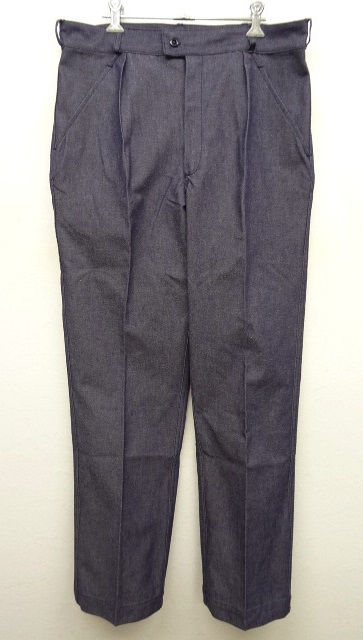画像: フランス軍 プリーツ入り デニムパンツ インディゴ (DEADSTOCK) 「Bottoms」 入荷しました。