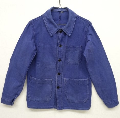 画像: 60'S フレンチワーク ワークジャケット カバーオール BLUE フランス製 (VINTAGE) 「Jacket」 入荷しました。