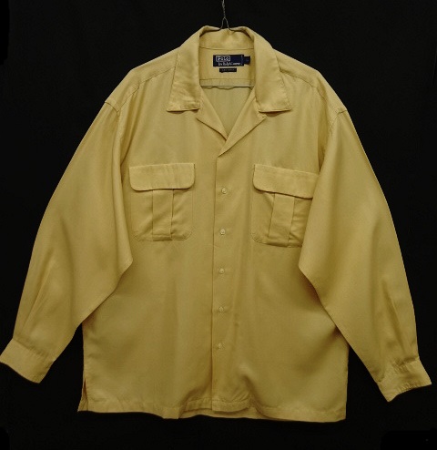 画像: 90'S RALPH LAUREN レーヨン100% オープンカラーシャツ BEIGE (VINTAGE) 「L/S Shirt」 入荷しました。
