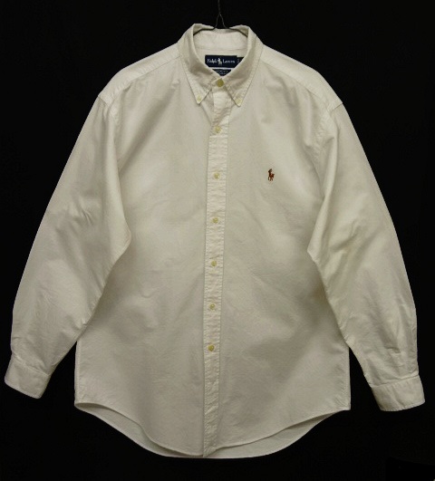 画像: 90'S RALPH LAUREN "YARMOUTH" オックスフォード BDシャツ WHITE (VINTAGE) 「L/S Shirt」 入荷しました。