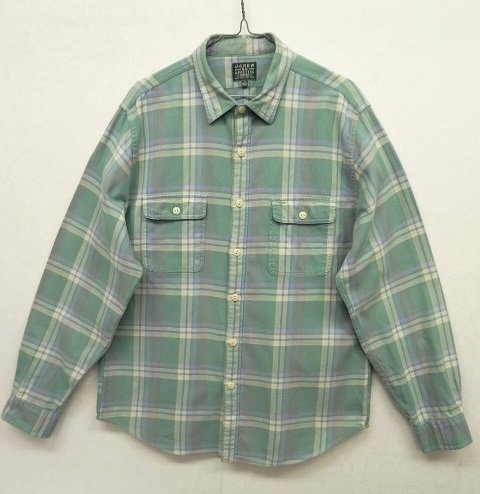 画像: J.CREW コットン100% 長袖 ワークシャツ ライトグリーンチェック (USED) 「L/S Shirt」 入荷しました。