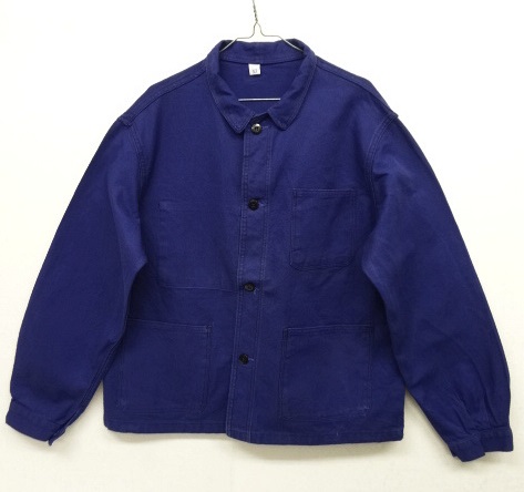 画像: 70'S フレンチワーク ワークジャケット カバーオール BLUE フランス製 (VINTAGE) 「Jacket」 入荷しました。