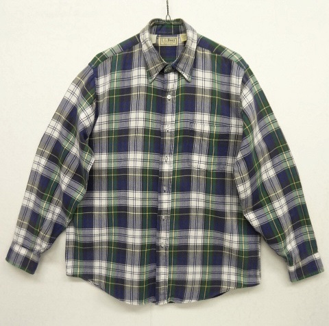 画像: 80'S LL Bean コットン 長袖シャツ チェック柄 USA製 (VINTAGE) 「L/S Shirt」 入荷しました。