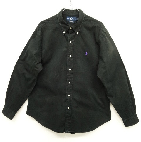 画像: 90'S RALPH LAUREN "CLASSIC FIT" コットンツイル BDシャツ BLACK/PURPLE (VINTAGE) 「L/S Shirt」 入荷しました。