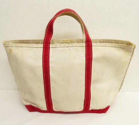 画像: 80'S LL Bean 2色タグ 耳付き キャンバス トートバッグ レッド/オフホワイト USA製 (VINTAGE) 「Bag」 入荷しました。