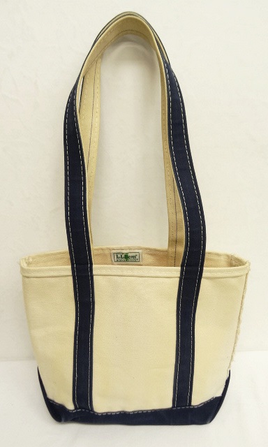 画像: 80'S LL Bean 単色タグ キャンバス ロングハンドル トートバッグ ネイビー USA製 (VINTAGE) 「Bag」 入荷しました。