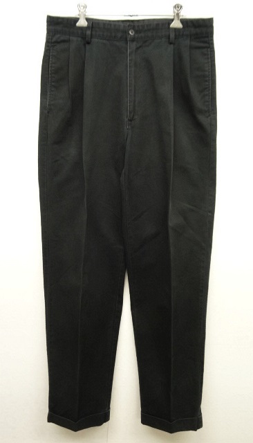 画像: 90'S RALPH LAUREN "HAMMOND PANT" ツープリーツ チノパンツ BLACK USA製 (VINTAGE) 「Bottoms」 入荷しました。