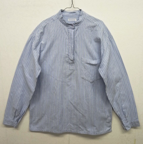 画像: ユーロワーク バンドカラー プルオーバーシャツ ストライプ (VINTAGE) 「L/S Shirt」 入荷しました。