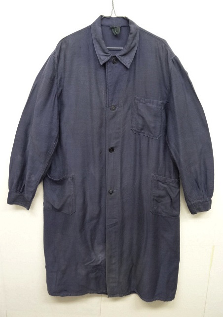 画像: ユーロワーク コットンサテン アトリエコート NAVY (VINTAGE) 「Jacket」 入荷しました。