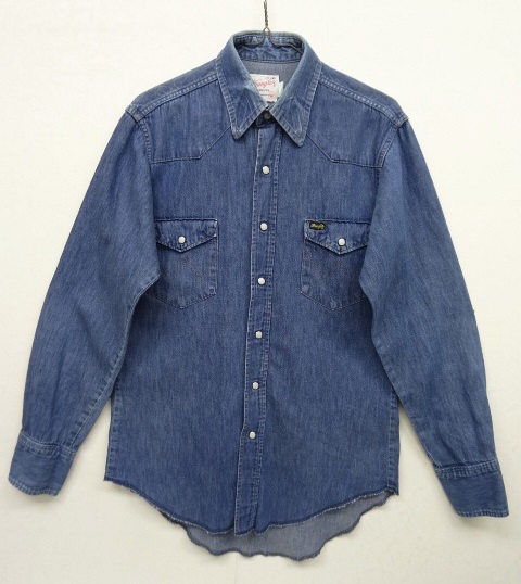 画像: 70'S WRANGLER "27MW" 白タグ デニム ウエスタンシャツ インディゴ USA製 (VINTAGE) 「L/S Shirt」 入荷しました。