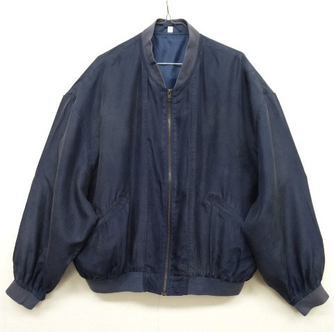 画像: UNKNOWN シルクブルゾン ドリズラージャケット NAVY (USED) 「Jacket」 入荷しました。