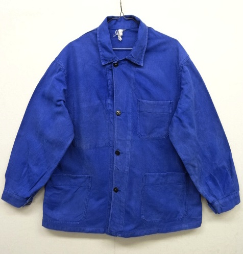 画像: 60'S フレンチワーク コットン ワークジャケット カバーオール BLUE (VINTAGE) 「Jacket」 入荷しました。