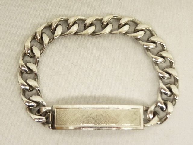 画像: IDプレート チェーンブレスレット シルバー (VINTAGE) 「Accessorie」 入荷しました。