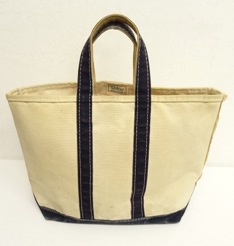 画像: 80'S LL Bean 2色タグ 耳付き キャンバス トートバッグ ネイビー/オフホワイト USA製 (VINTAGE) 「Bag」 入荷しました。