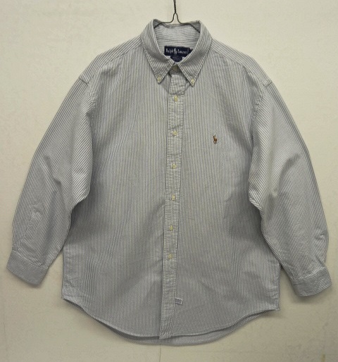 画像: 90'S RALPH LAUREN "YARMOUTH" オックスフォード BDシャツ ストライプ (VINTAGE) 「L/S Shirt」 入荷しました。
