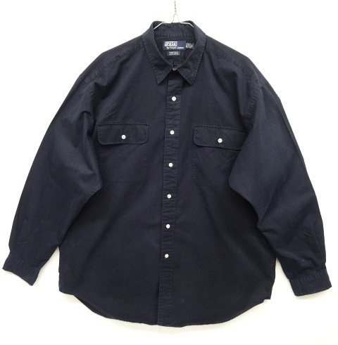 画像: 90'S RALPH LAUREN "WHITEFIELD" コットンツイル 長袖シャツ ネイビー (VINTAGE) 「L/S Shirt」 入荷しました。