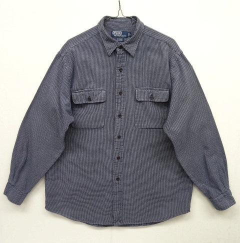 画像: 90'S RALPH LAUREN "WHITEFIELD" コットン 長袖シャツ インディゴチェック (VINTAGE) 「L/S Shirt」 入荷しました。